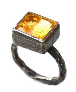 A Golden Citrine Ring