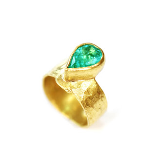 Paraiba gold tourmaline ring