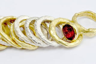 Silver and Gold Organic Rings