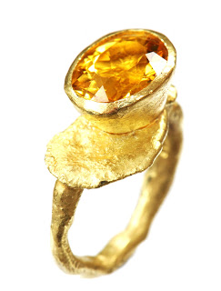 Yellow Beryl gold ring