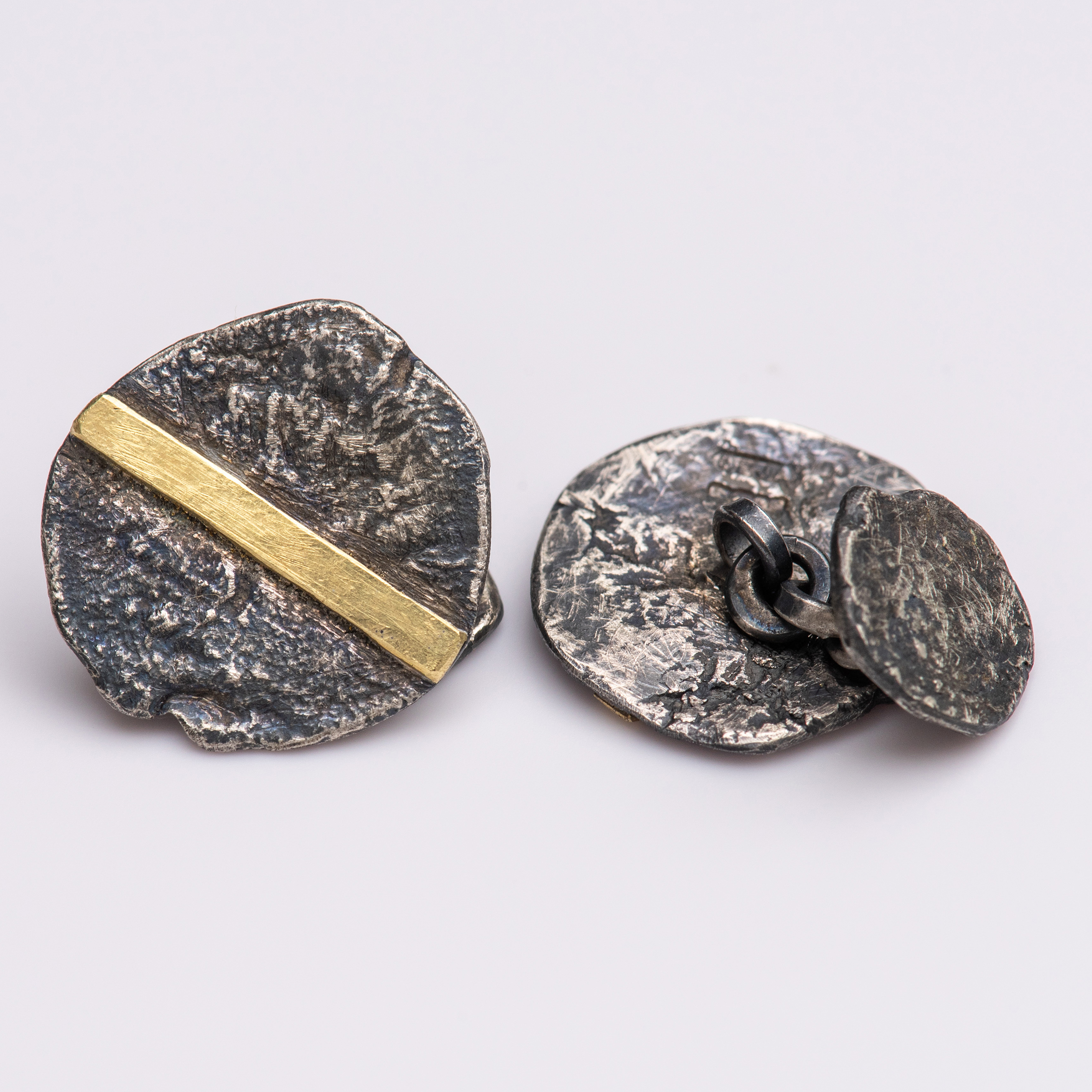 Details about   Handmade Oxidized Silver Plated Stone Cuff Links For men